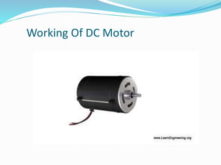 Working Of DC Motor 
 