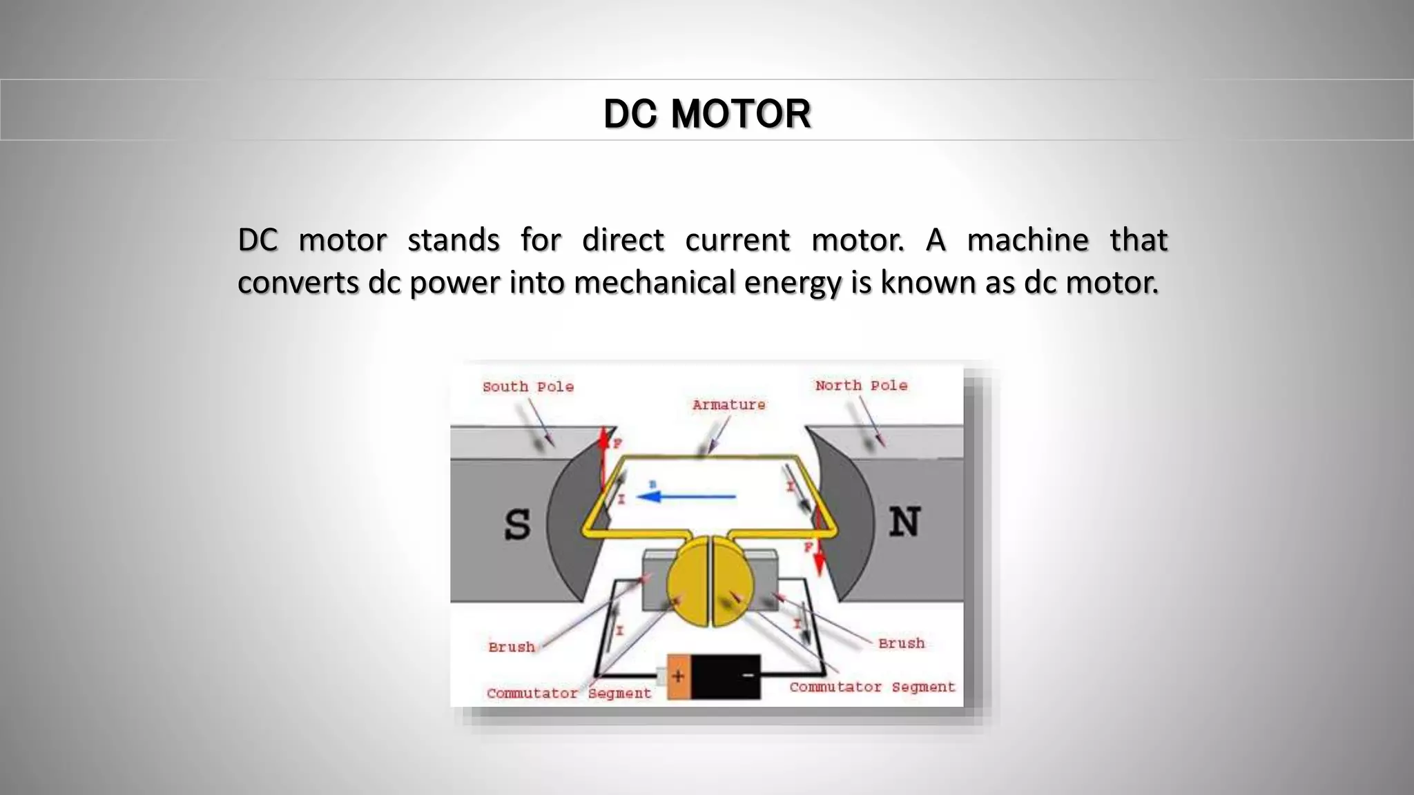 Dc motor | PPTX