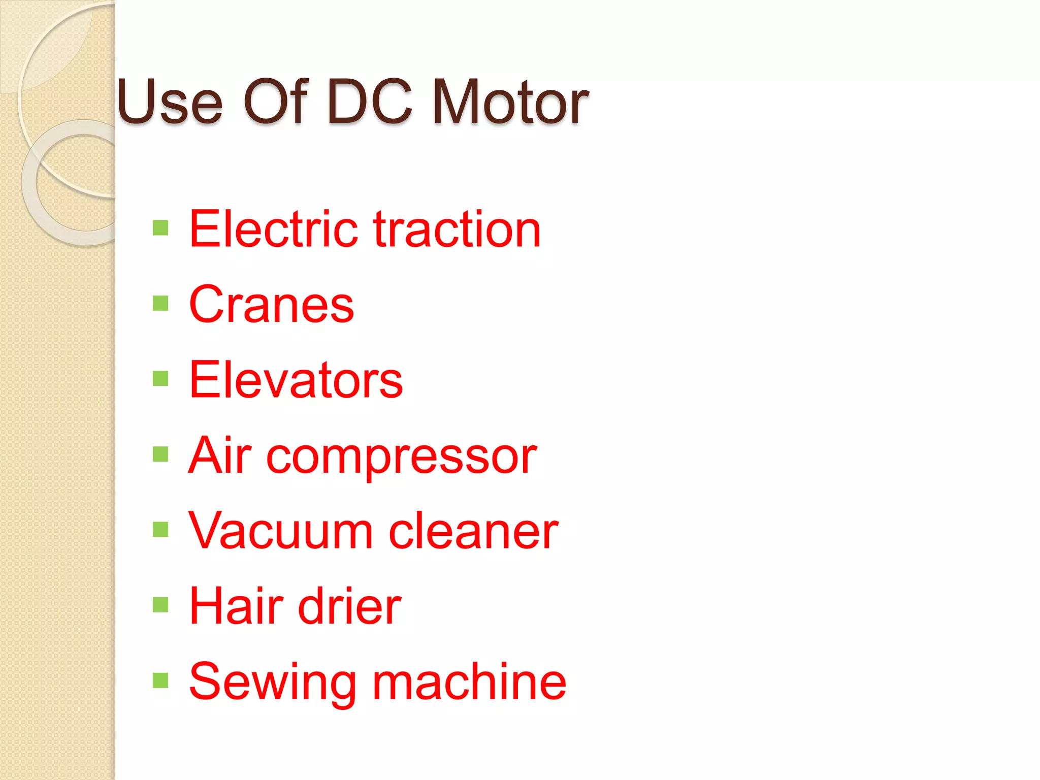 Dc motor | PPTX