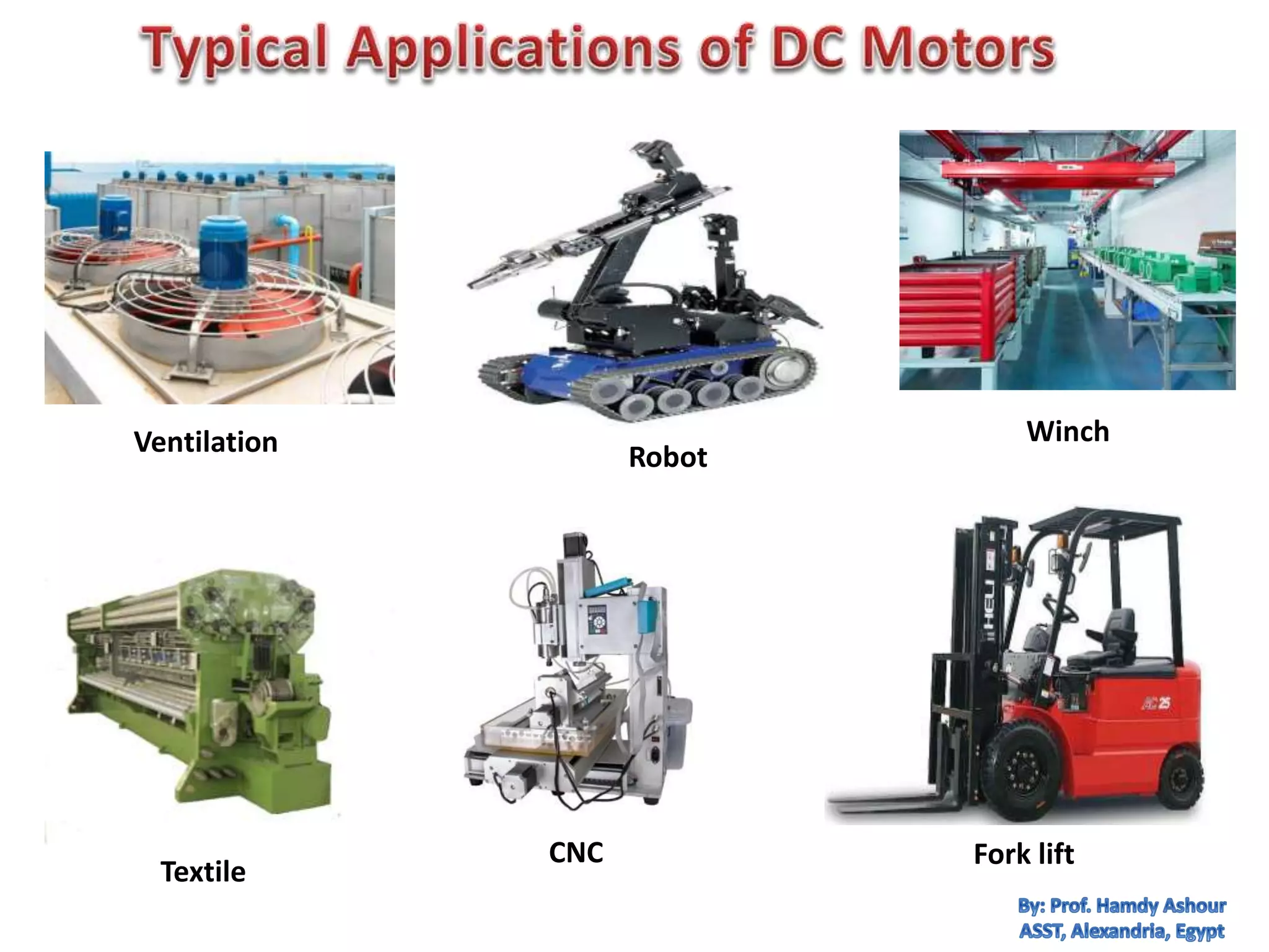 Dc motor APPLICATIONS | PPSX