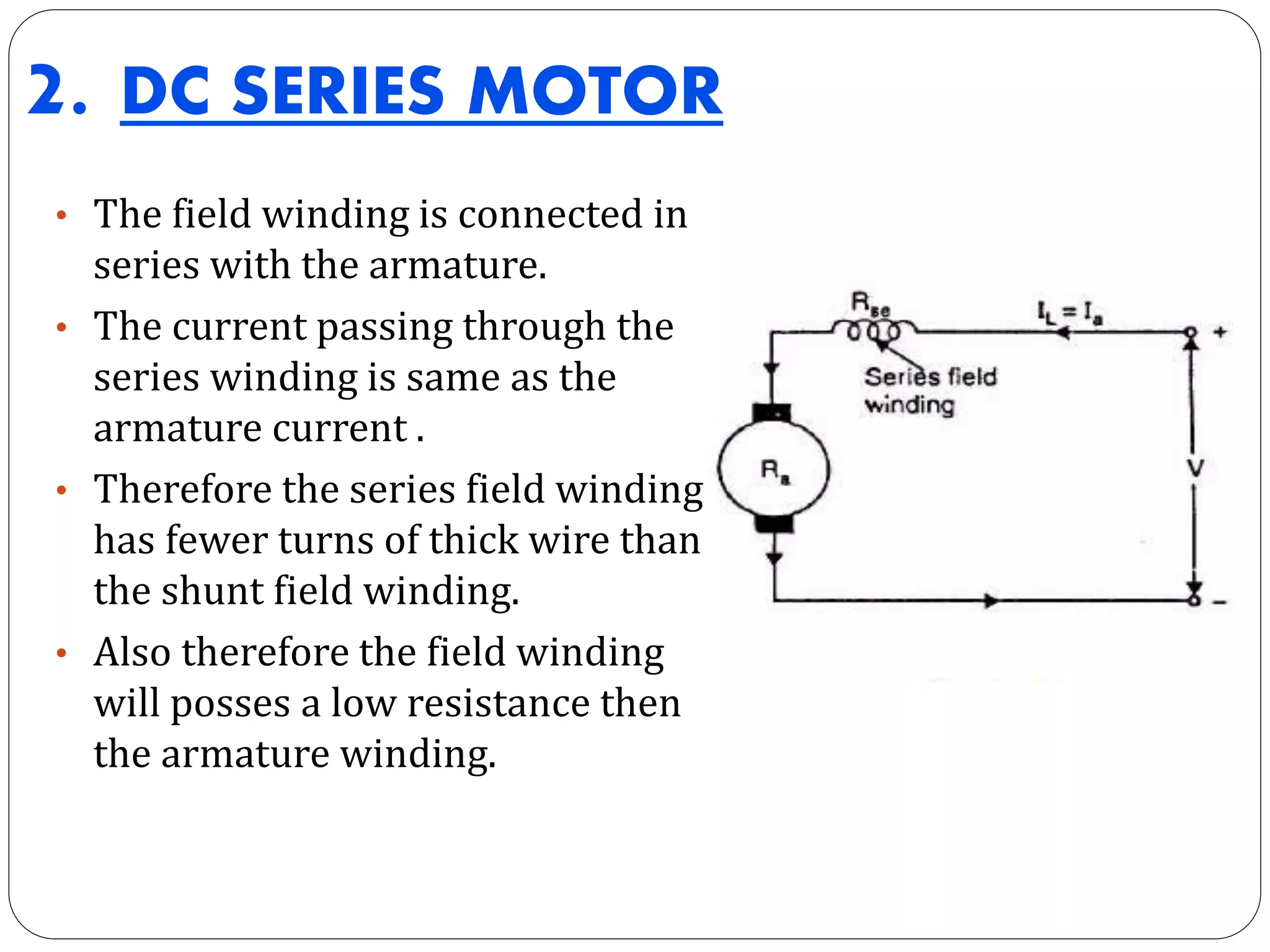 Dc motors and its types | PPTX