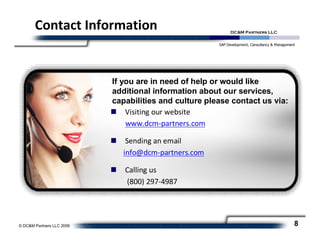 DCM SAP Services Presentation