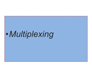•Multiplexing
 