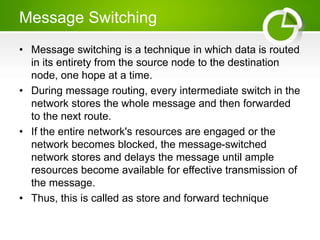 Topology,Switching and Routing | PPTX