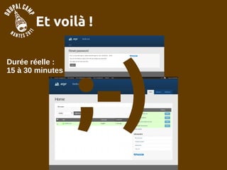Et voilà !




                  ;-)
Durée réelle :
15 à 30 minutes
 