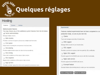 Quelques réglages
 