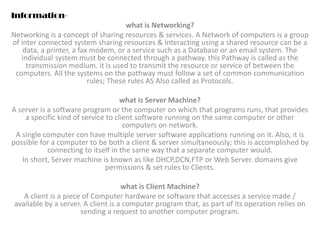 Dcn Networking Between Server And Client Machine | PPTX | Internet ...