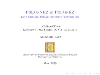Polar-NRZ & Polar-RZ encoding schemes | PDF