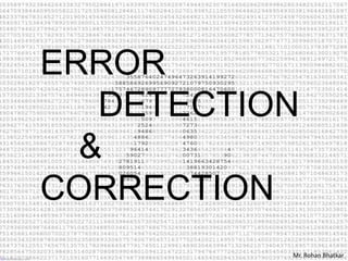 ERROR
DETECTION
&
CORRECTION
Mr. Rohan Bhatkar

 