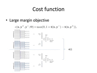 Cost function
• Large margin objective
e(.)
 