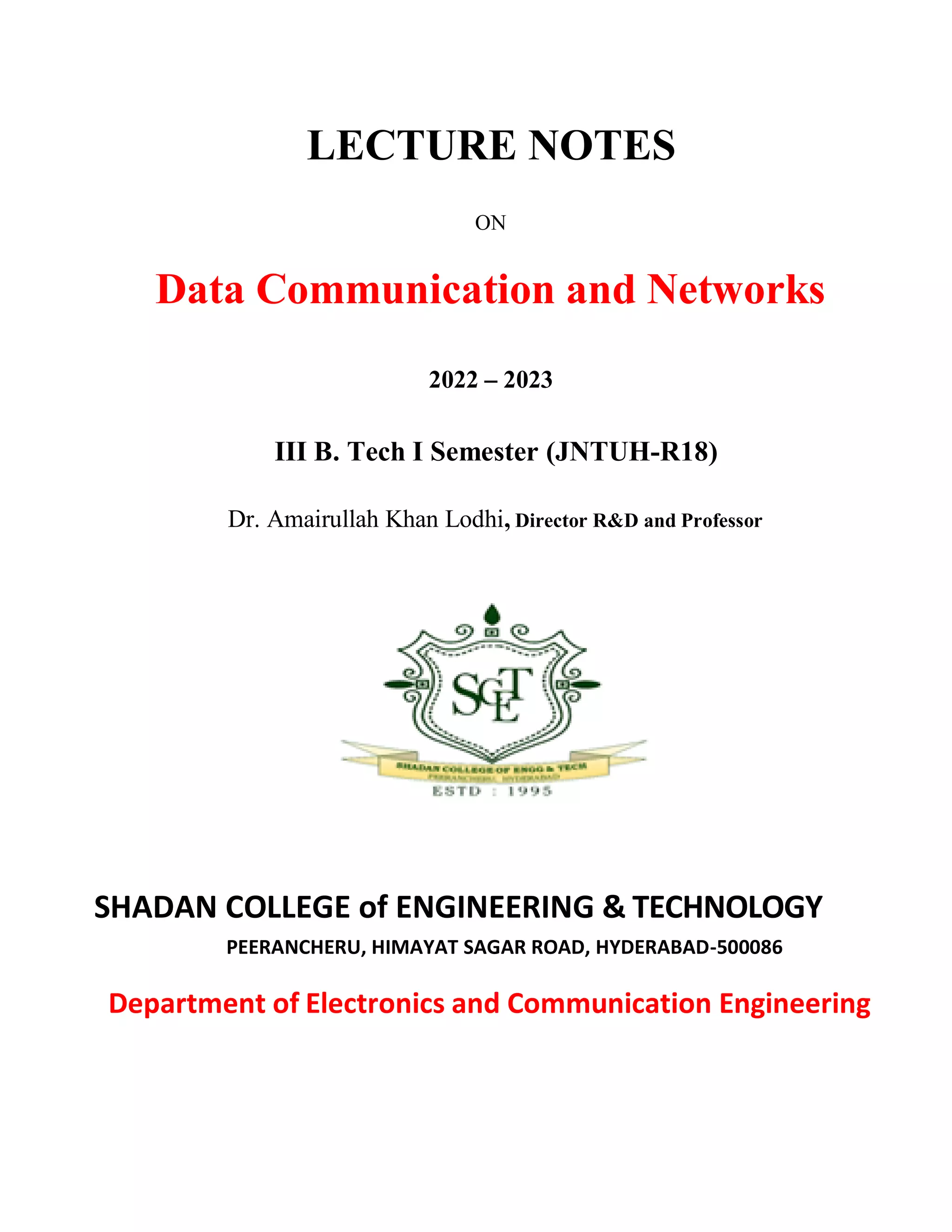 Dcn Notes.pdf DCN Notes III-I.pdf