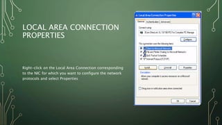 Installation of TCP/IP protocol and windows components | PPTX