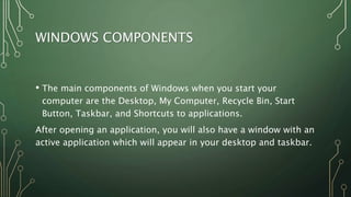 Installation of TCP/IP protocol and windows components | PPTX