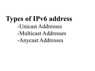 IPV6 ADDRESS | PPTX