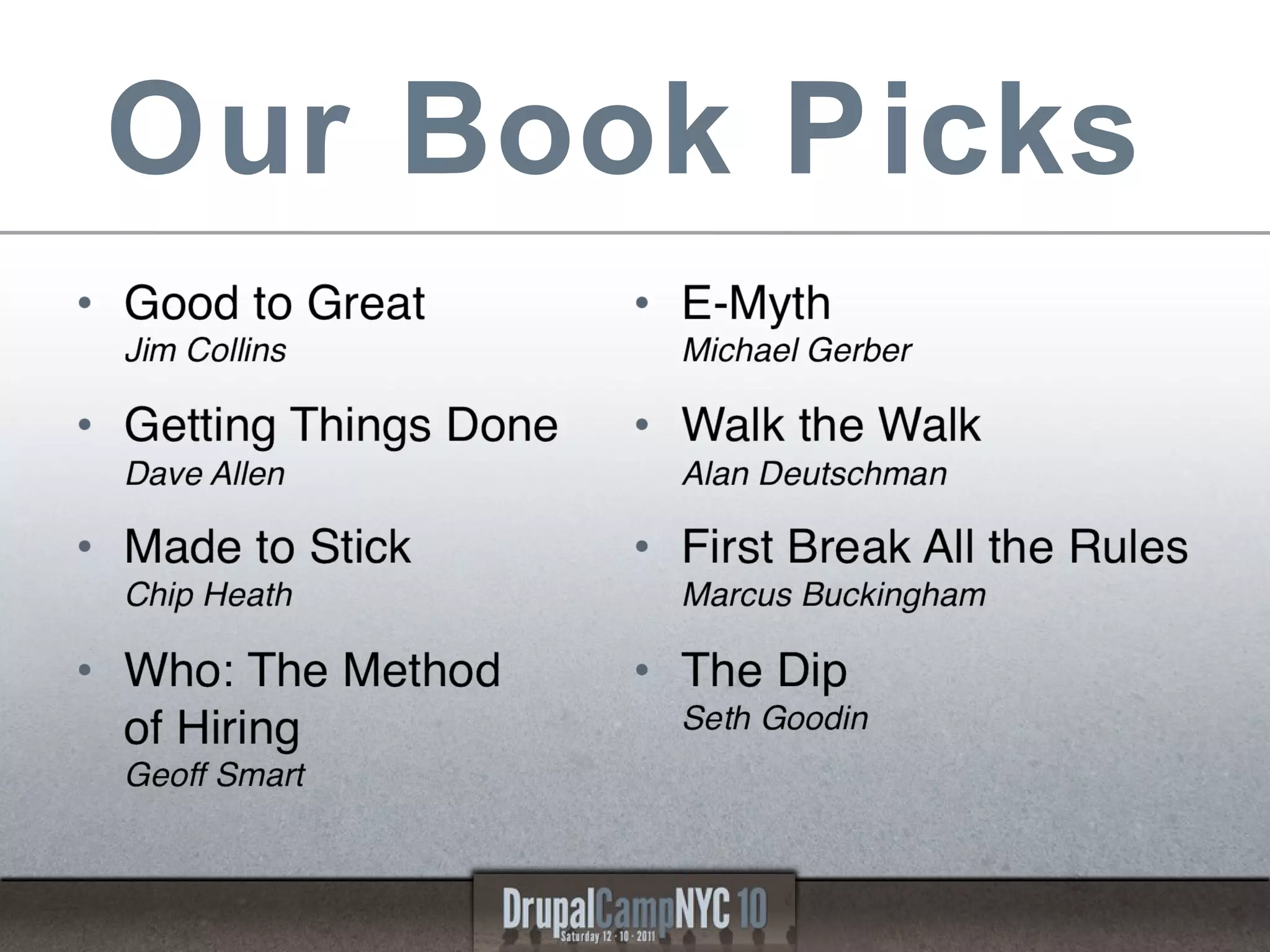 Our Book Picks 