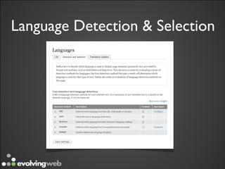 Language Detection & Selection
 