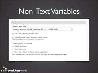 Non-Text Variables
 