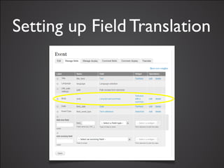 Setting up Field Translation
 