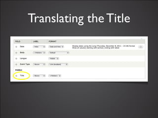 Translating the Title
 