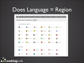 Does Language = Region
 