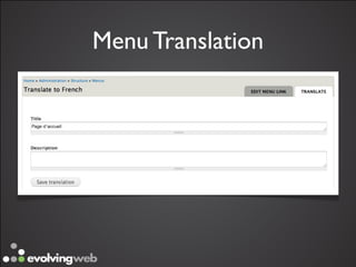 Menu Translation
 