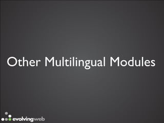 Other Multilingual Modules
 