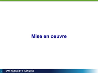 42
SMX PARIS 8 ET 9 JUIN 2015
Mise en oeuvre
 