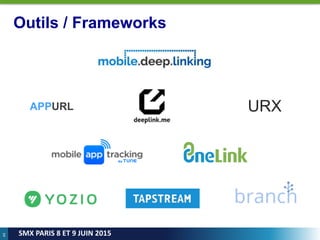 44
SMX PARIS 8 ET 9 JUIN 2015
APPURL URX
Outils / Frameworks
 