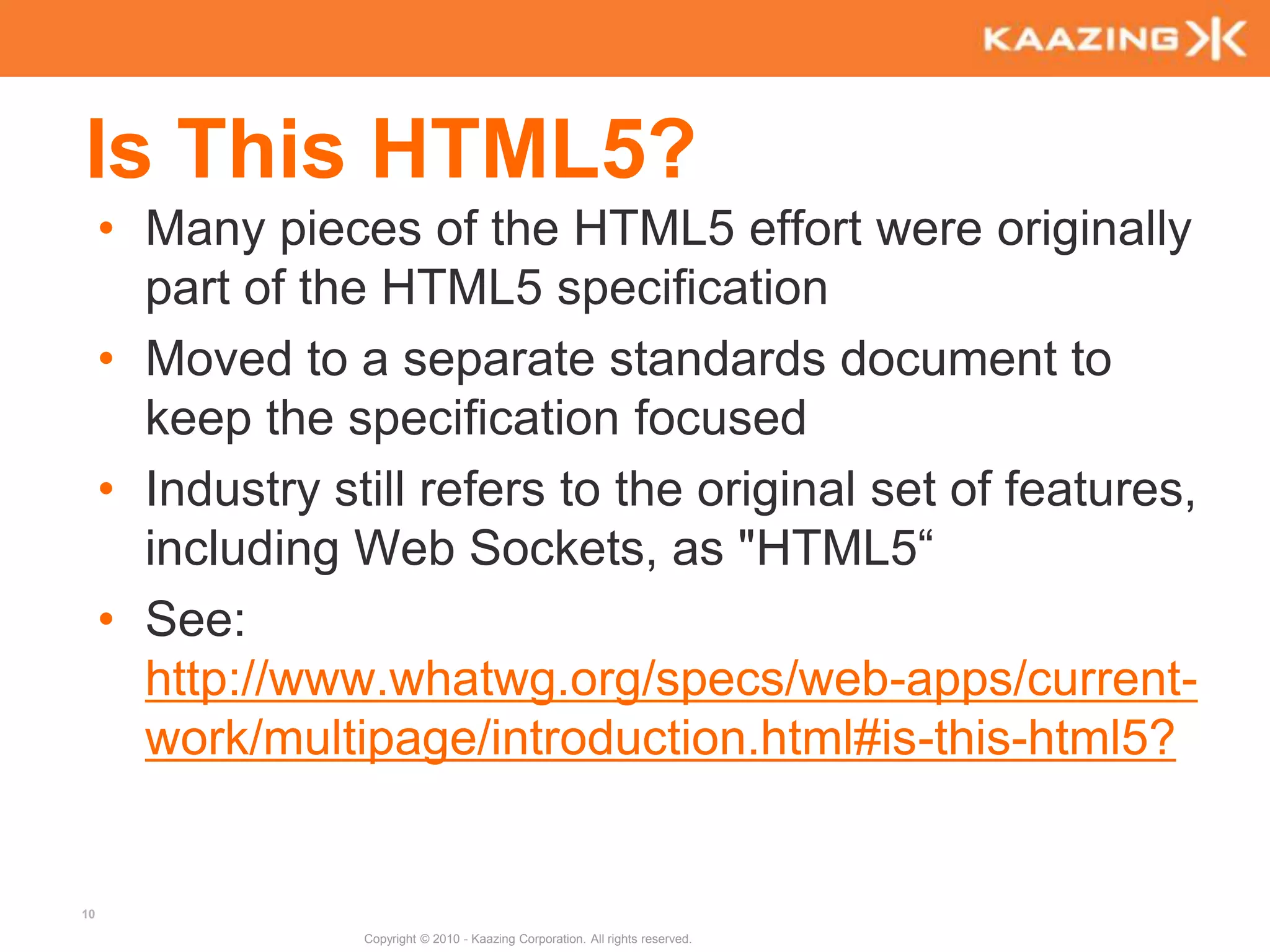 HTML5 Web Sockets