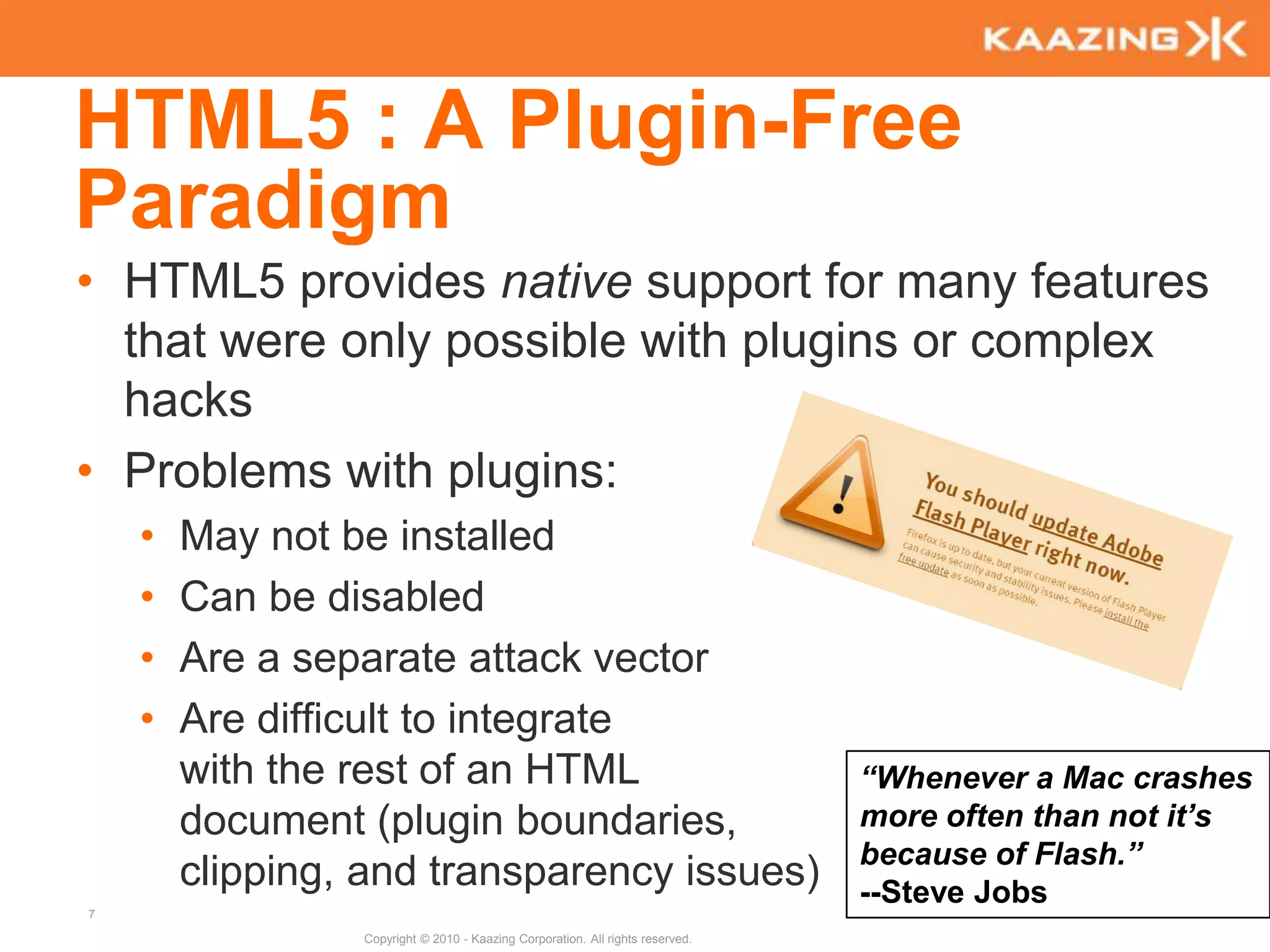 AgendaAbout HTML5