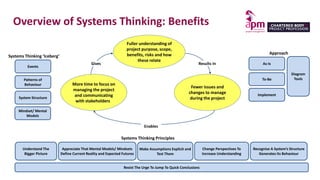 The Benefits of using Systems Thinking in Project Management