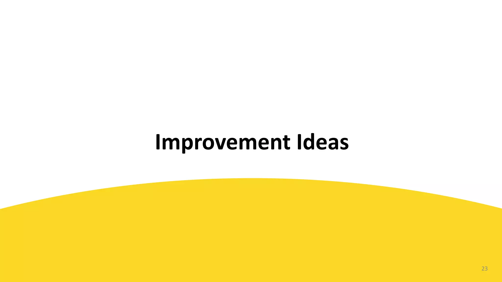 23
Improvement	Ideas
 