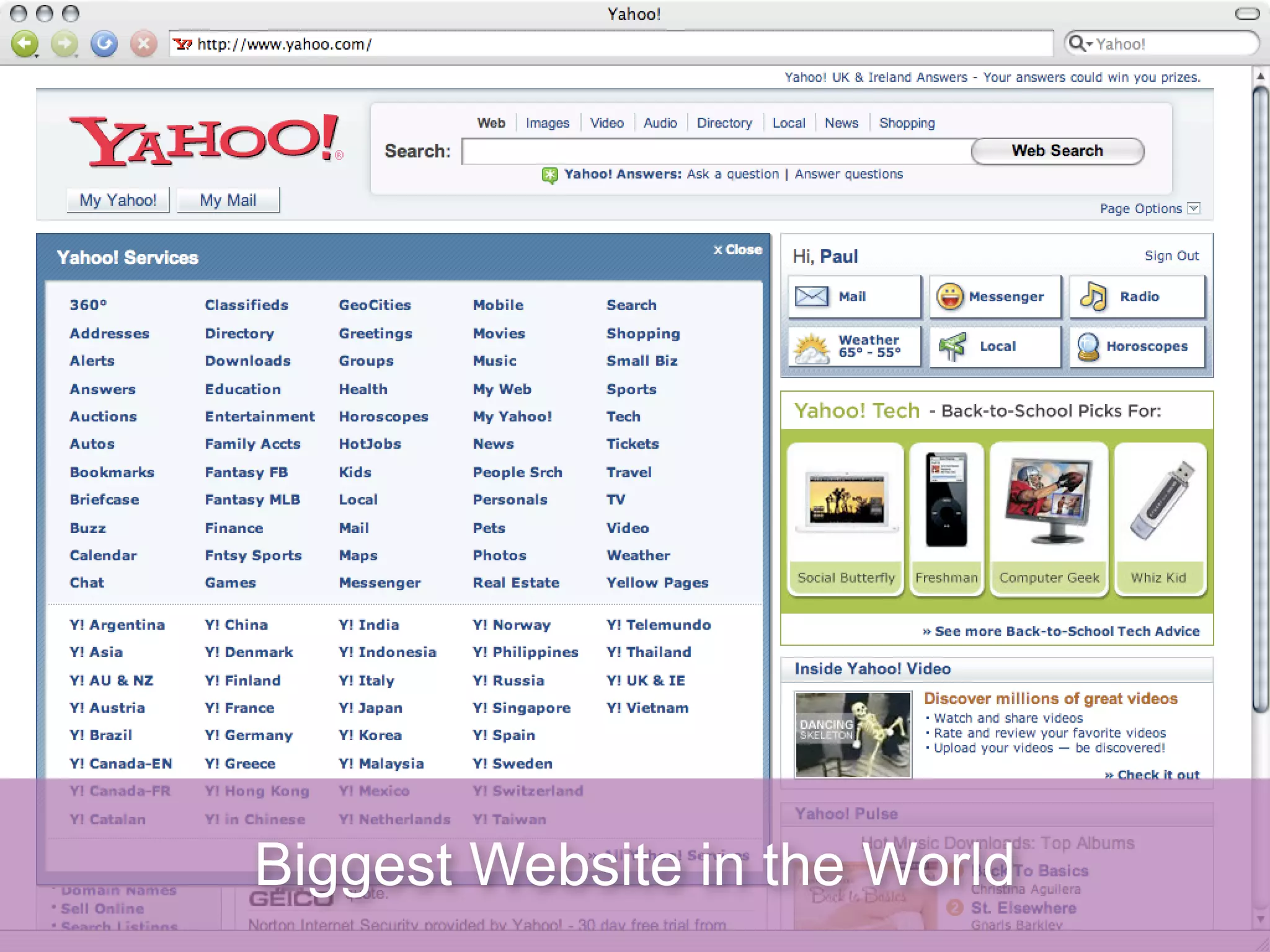 Biggest Website in the World
 