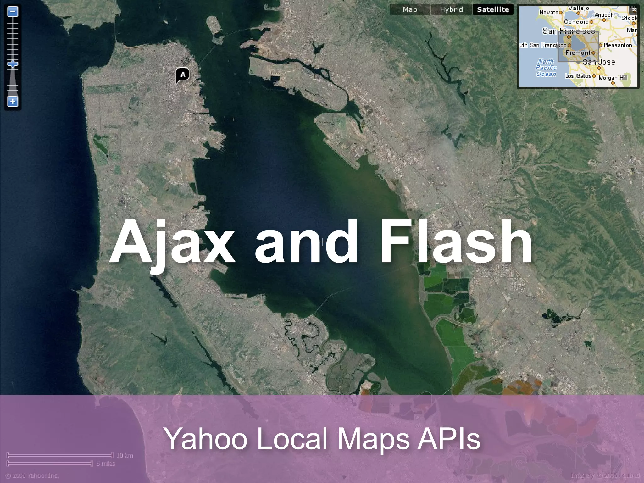 Ajax and Flash


 Yahoo Local Maps APIs
 