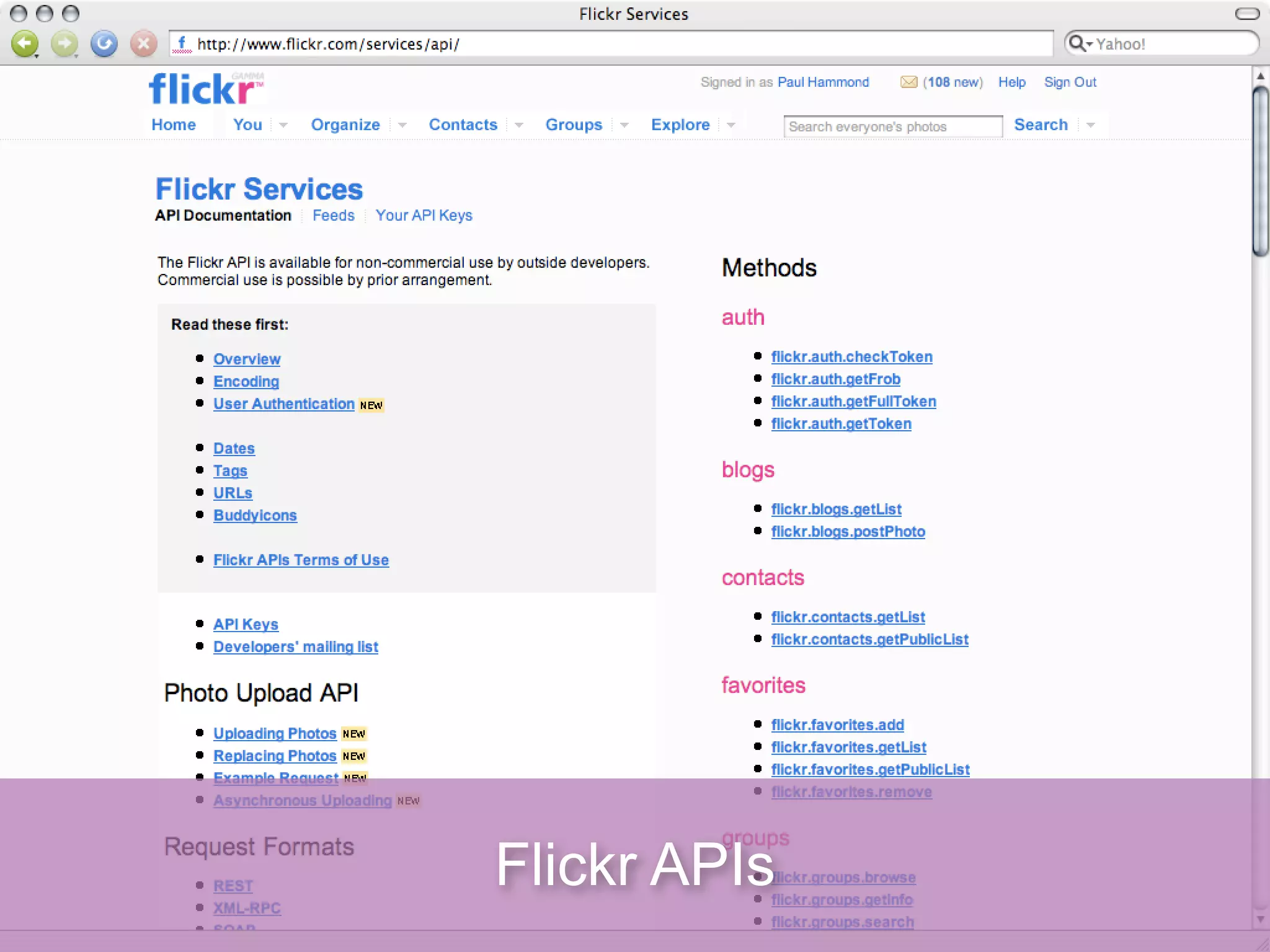 Flickr APIs
 