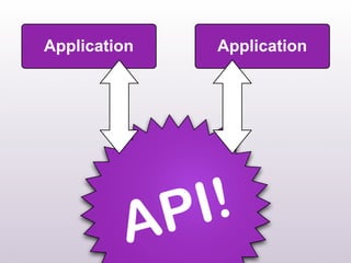 Application    Application




          A P I !
 