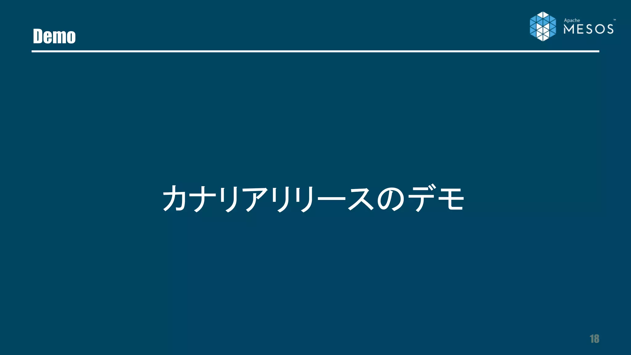 Demo
18
カナリアリリースのデモ
 