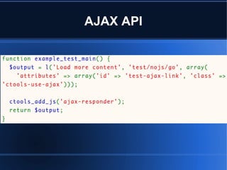 AJAX API
 