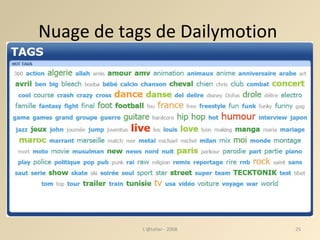 Nuage de tags de Dailymotion  L'@telier - 2008 