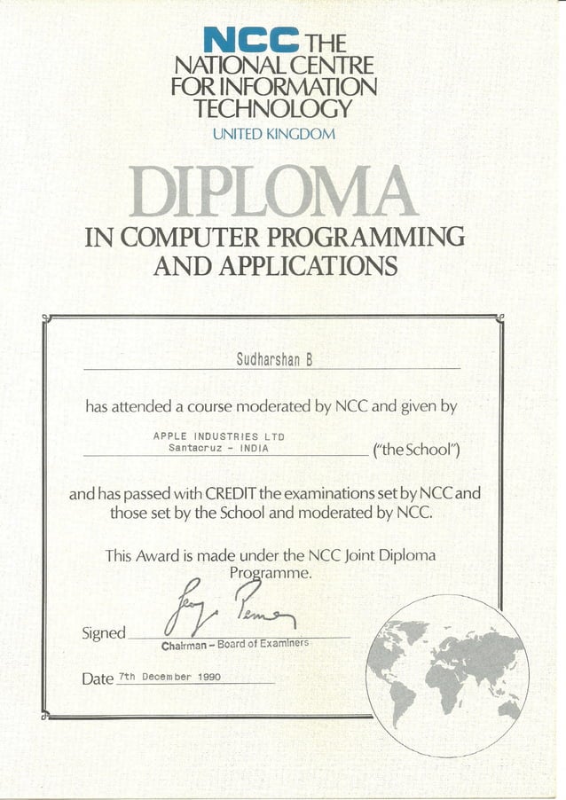 Diploma in Computer Programming and Application Certificate | PDF