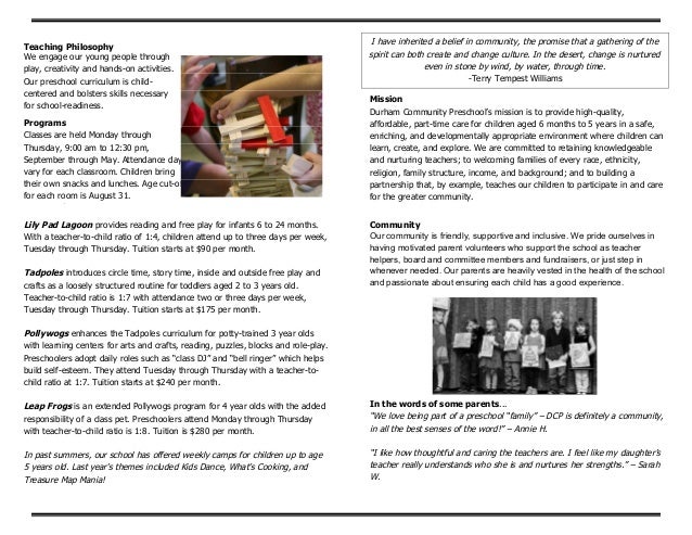 sample pamphlets for tuitions