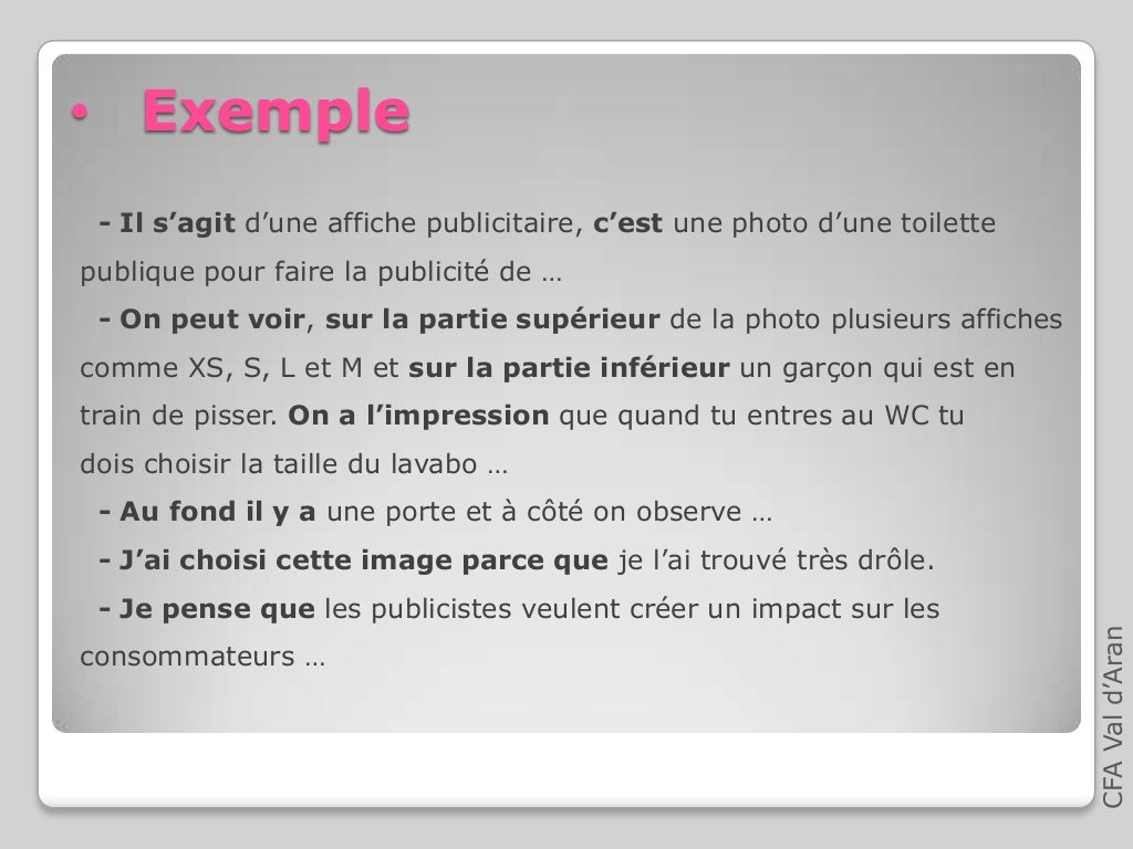 Comment décrire une image
