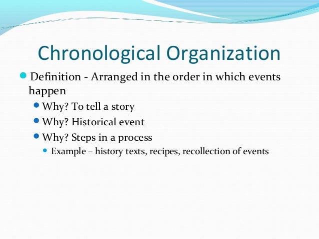 Chronological changes meaning