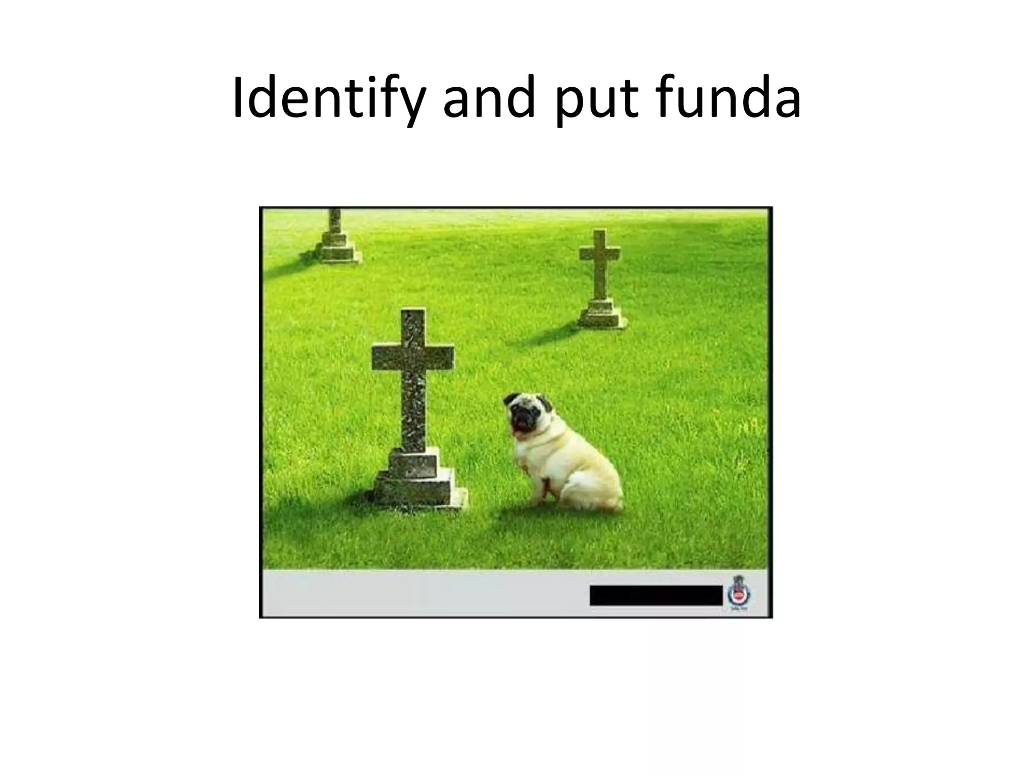 Identify and put funda

 