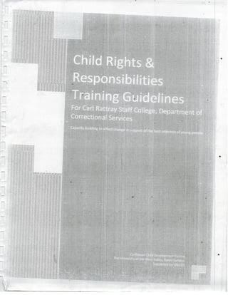 Dept. of Correctional Services - Child Rights & Responsibilities Training Guide - Jamaica
