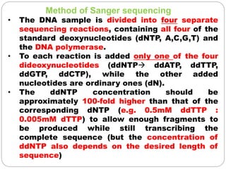 Sanger sequencing method of DNA | PPT