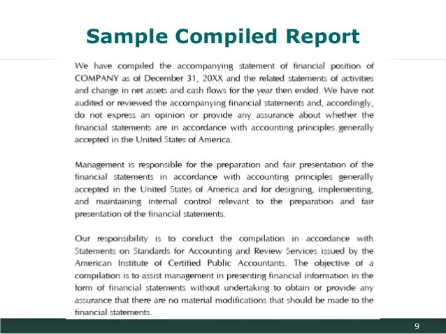 accountant compilation report sample Example of compilation report 193093 reporttants template index.