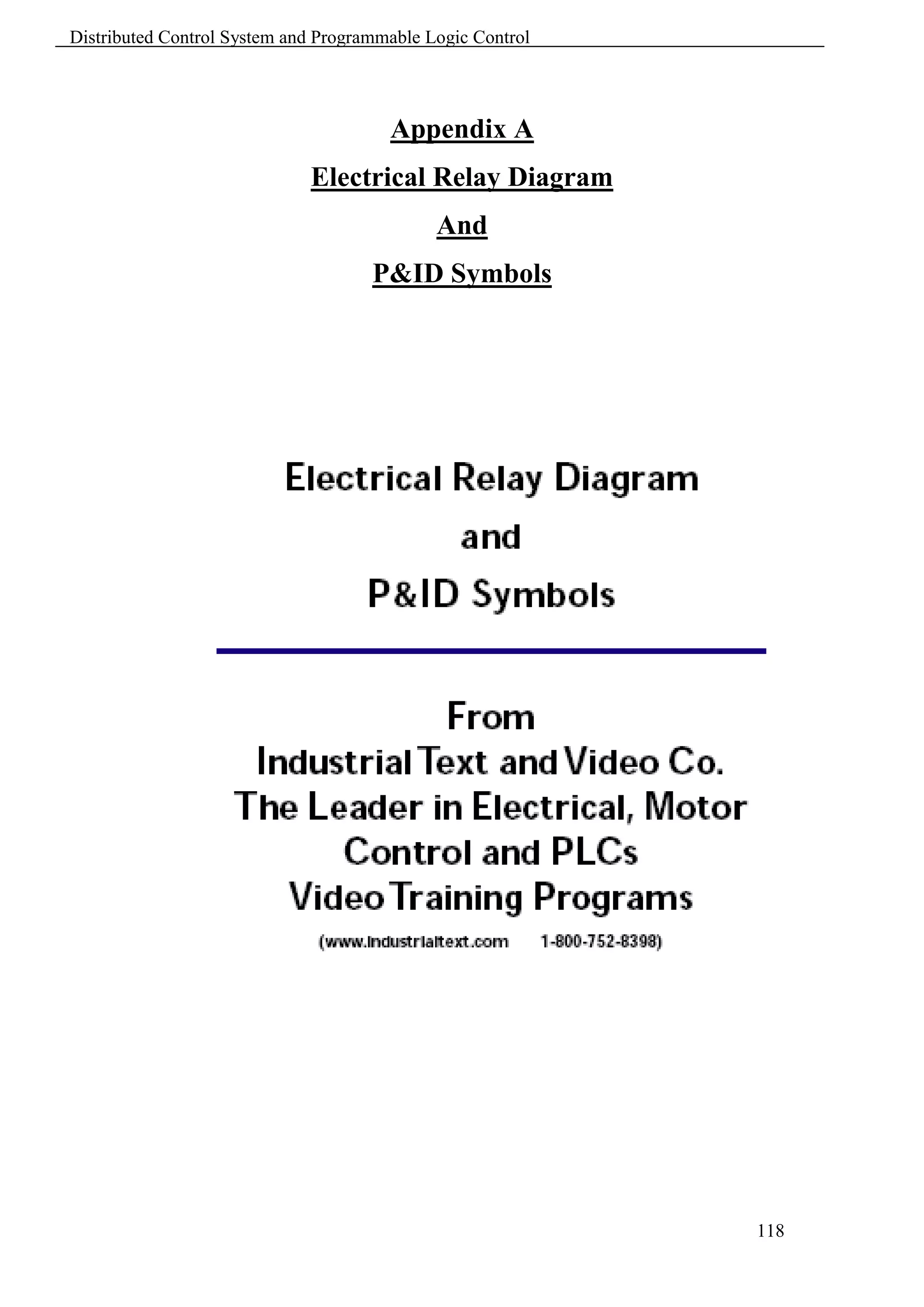 Distributed Control System and Programmable Logic Control




                                       Appendix A
                             Electrical Relay Diagram
                                             And
                                     P&ID Symbols




                                                            118
 