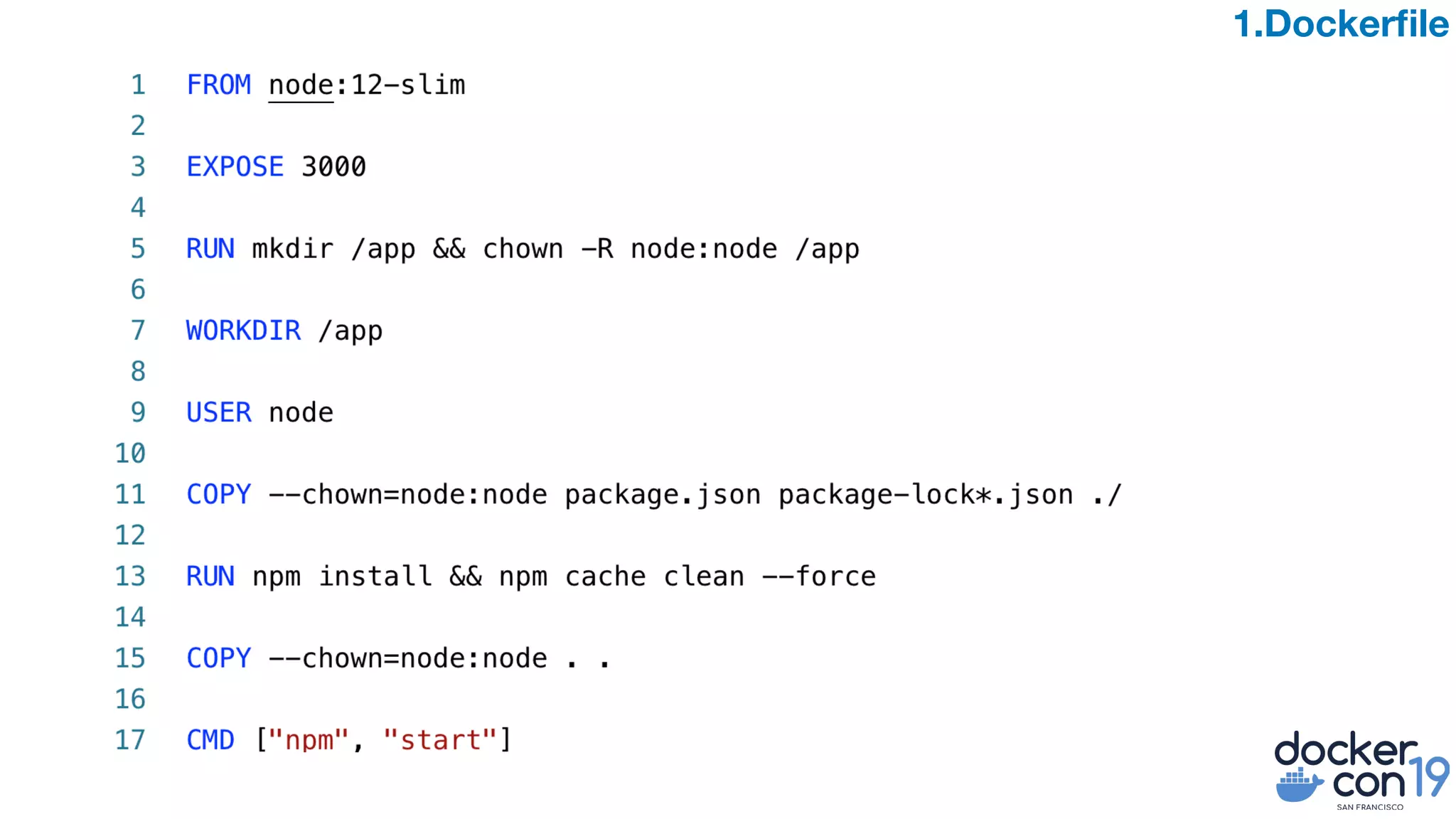 1.Dockerﬁle
 