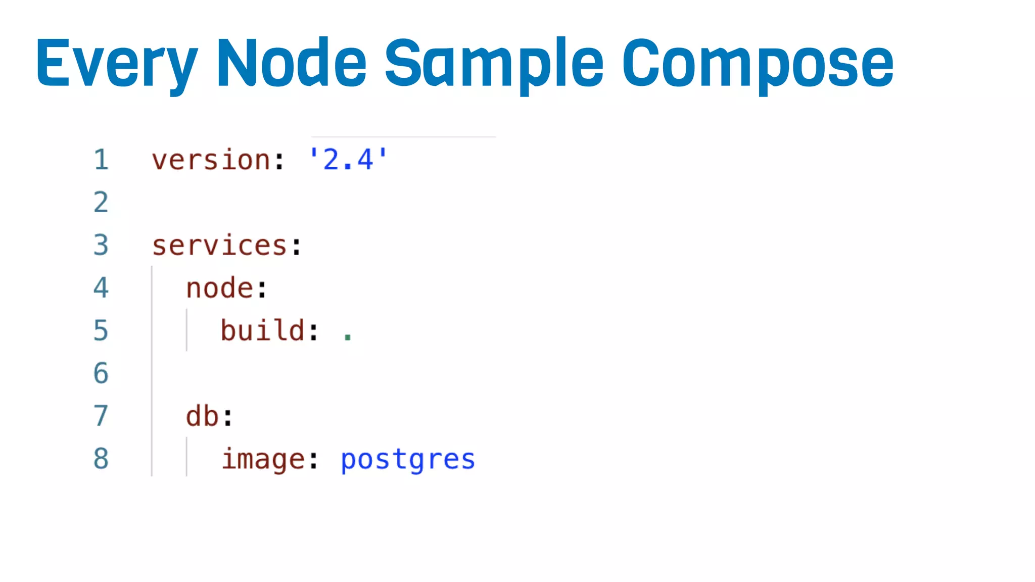 Every Node Sample Compose
 